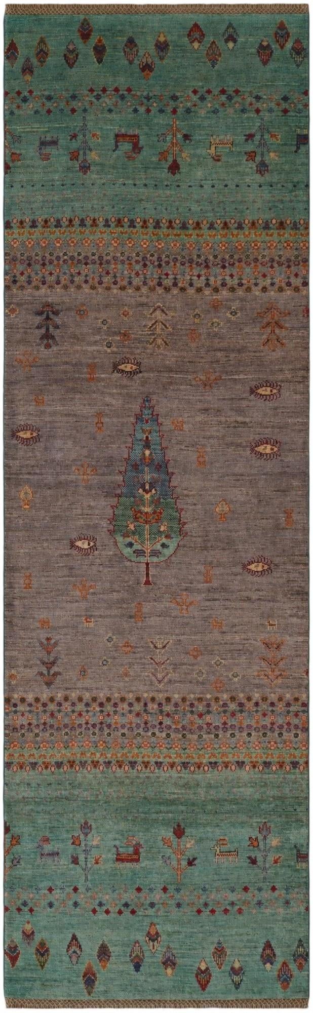 2' 7 x 8' 6 Hand Knotted Kazak Runner Rug