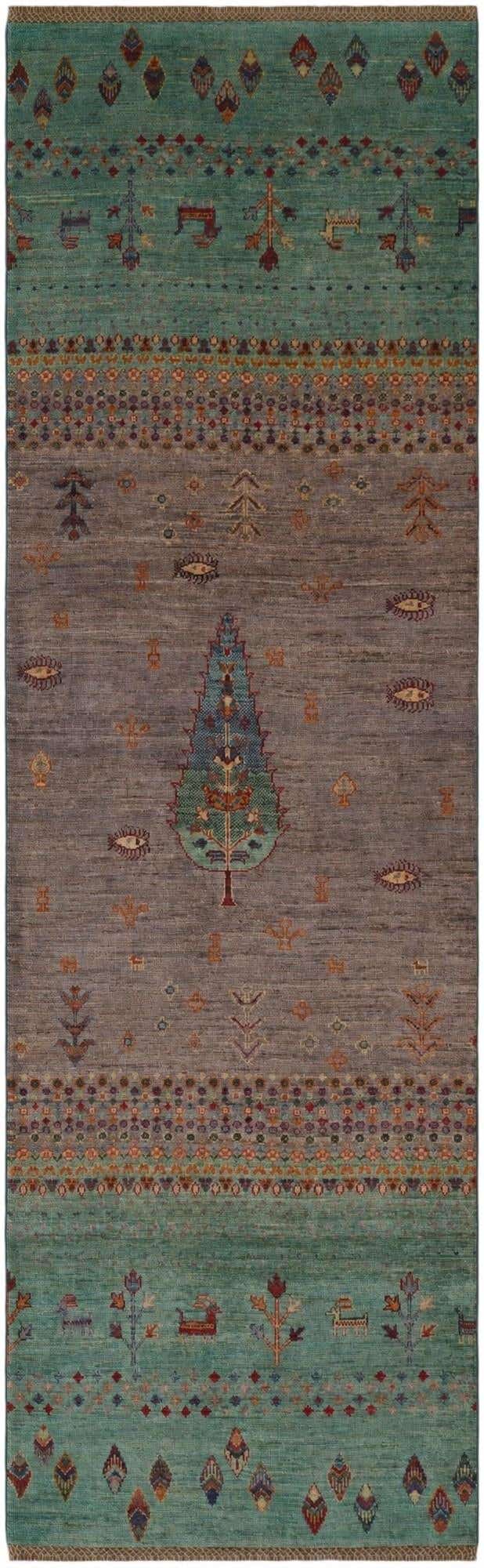 2' 7 x 8' 6 Hand Knotted Kazak Runner Rug
