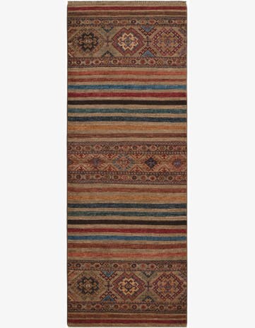 2' 7 x 6' 11 Hand Knotted Kazak Runner Rug