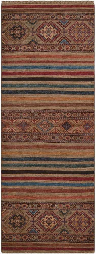 2' 7 x 6' 11 Hand Knotted Kazak Runner Rug
