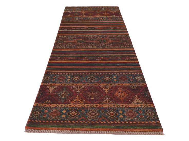Detail image of 2' 9 x 8' 8 Hand Knotted Kazak Runner Rug