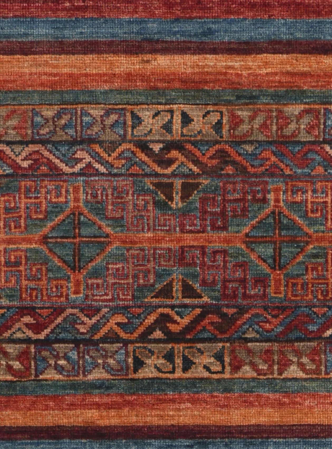 2' 9 x 8' 8 Hand Knotted Kazak Runner Rug