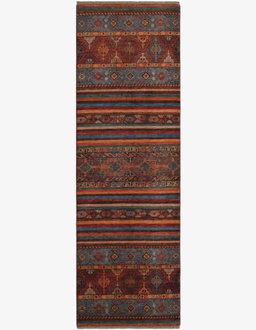 2' 9 x 8' 8 Hand Knotted Kazak Runner Rug