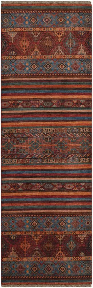 2' 9 x 8' 8 Hand Knotted Kazak Runner Rug