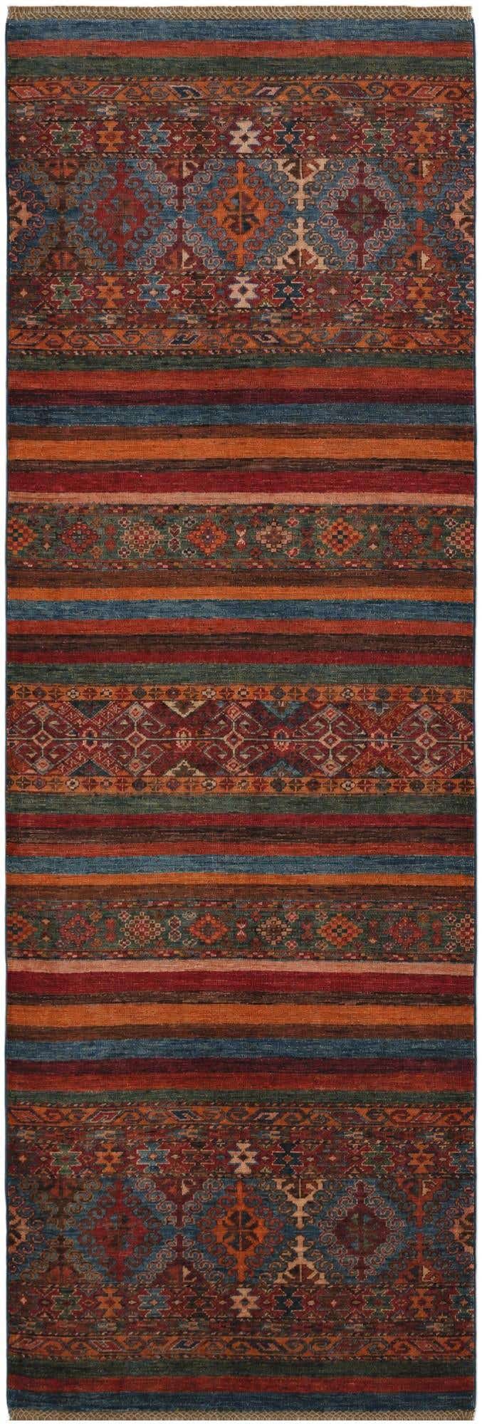 2' 10 x 8' 4 Hand Knotted Kazak Runner Rug