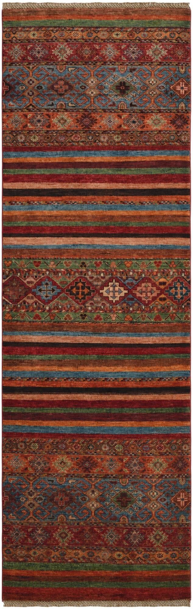 2' 9 x 8' 4 Hand Knotted Kazak Runner Rug