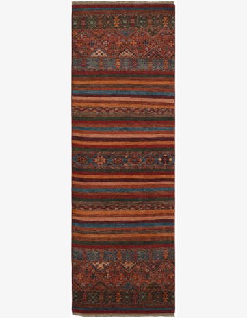 2' 9 x 8' 5 Hand Knotted Kazak Runner Rug
