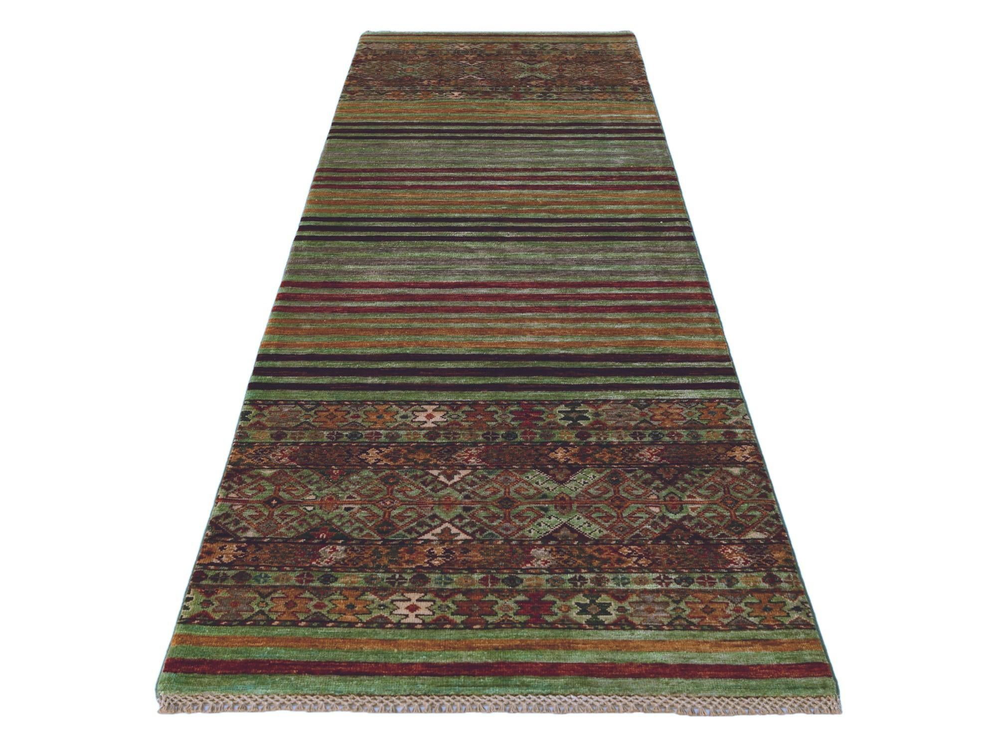 2' 9 x 8' 6 Hand Knotted Kazak Runner Rug