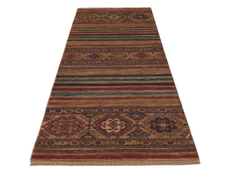 Detail image of 2' 7 x 6' 11 Hand Knotted Kazak Runner Rug