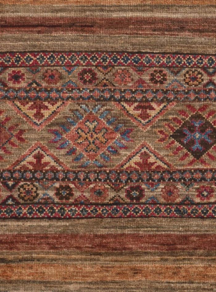 Detail image of 2' 7 x 6' 11 Hand Knotted Kazak Runner Rug