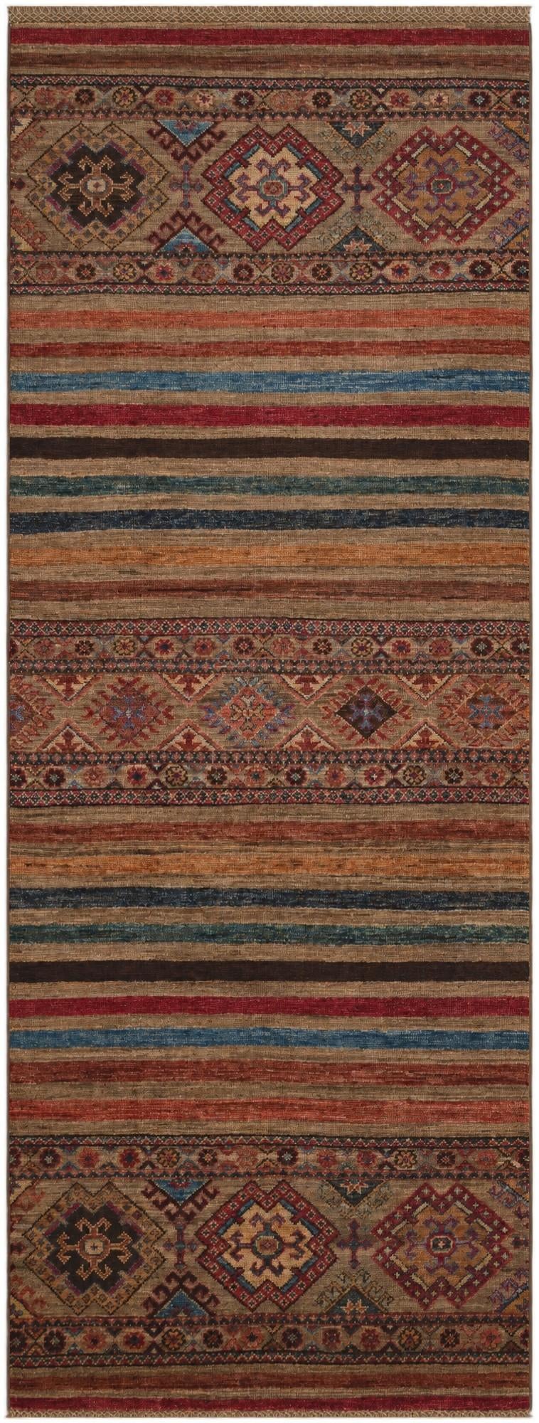 2' 7 x 6' 11 Hand Knotted Kazak Runner Rug