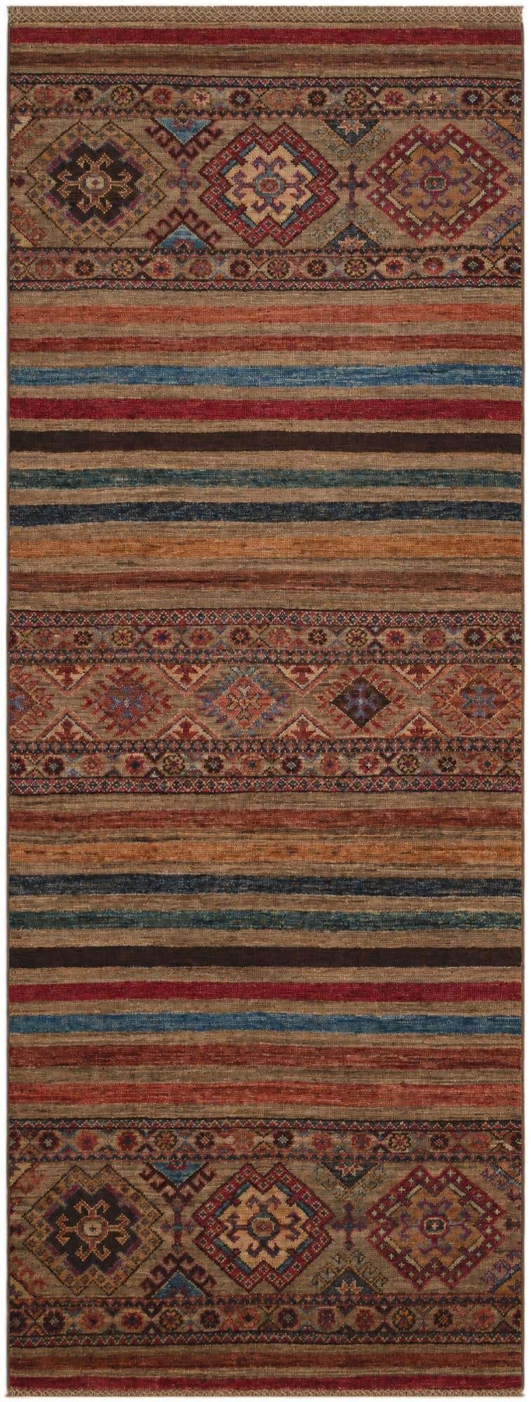 2' 7 x 6' 11 Hand Knotted Kazak Runner Rug