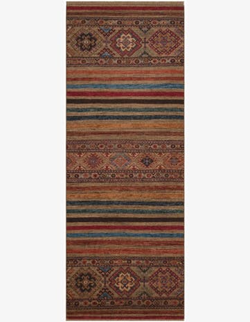 2' 7 x 6' 11 Hand Knotted Kazak Runner Rug