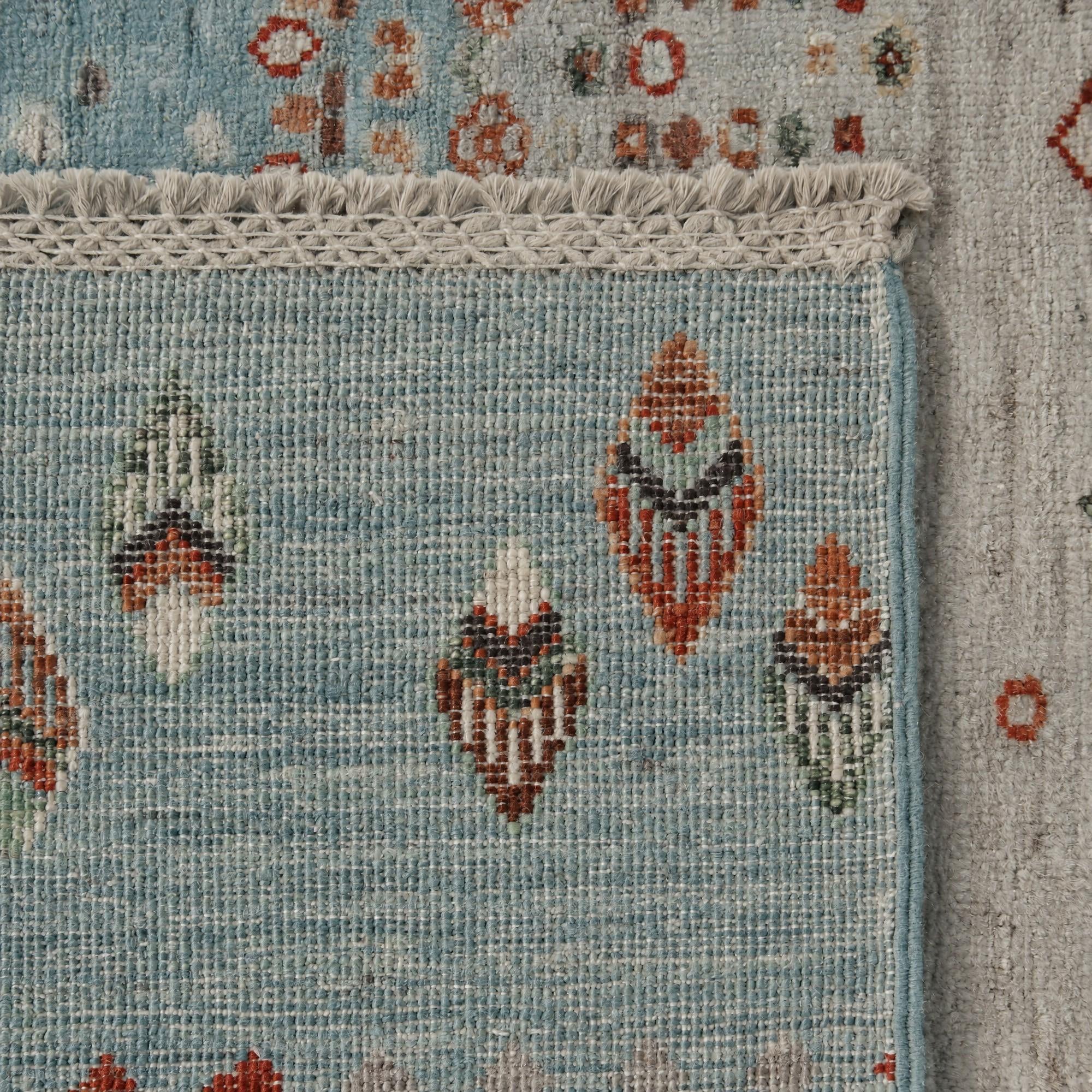 80cm x 255cm anudado a mano Kazak Alfombra Pasillera