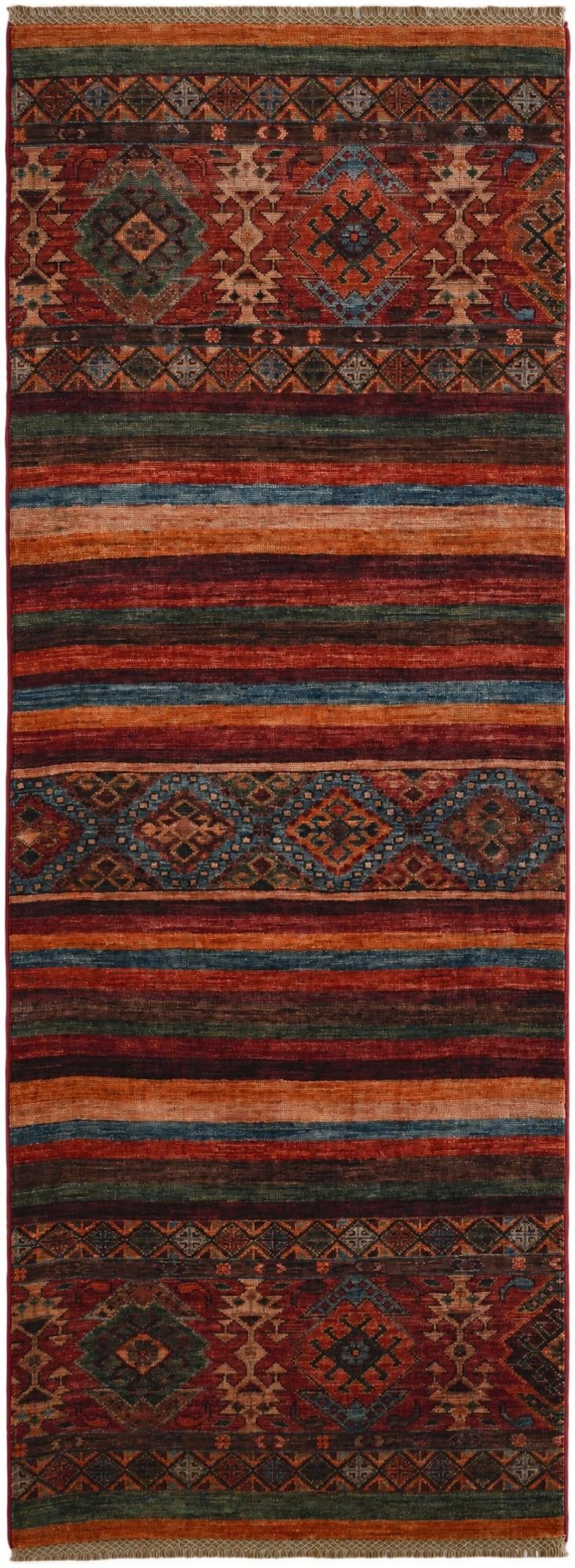 2' 6 x 6' 11 Hand Knotted Kazak Runner Rug