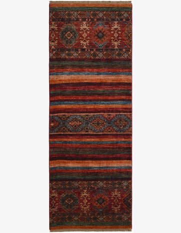 2' 6 x 6' 11 Hand Knotted Kazak Runner Rug