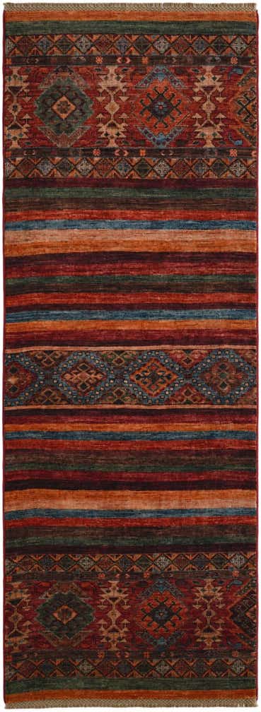 2' 6 x 6' 11 Hand Knotted Kazak Runner Rug