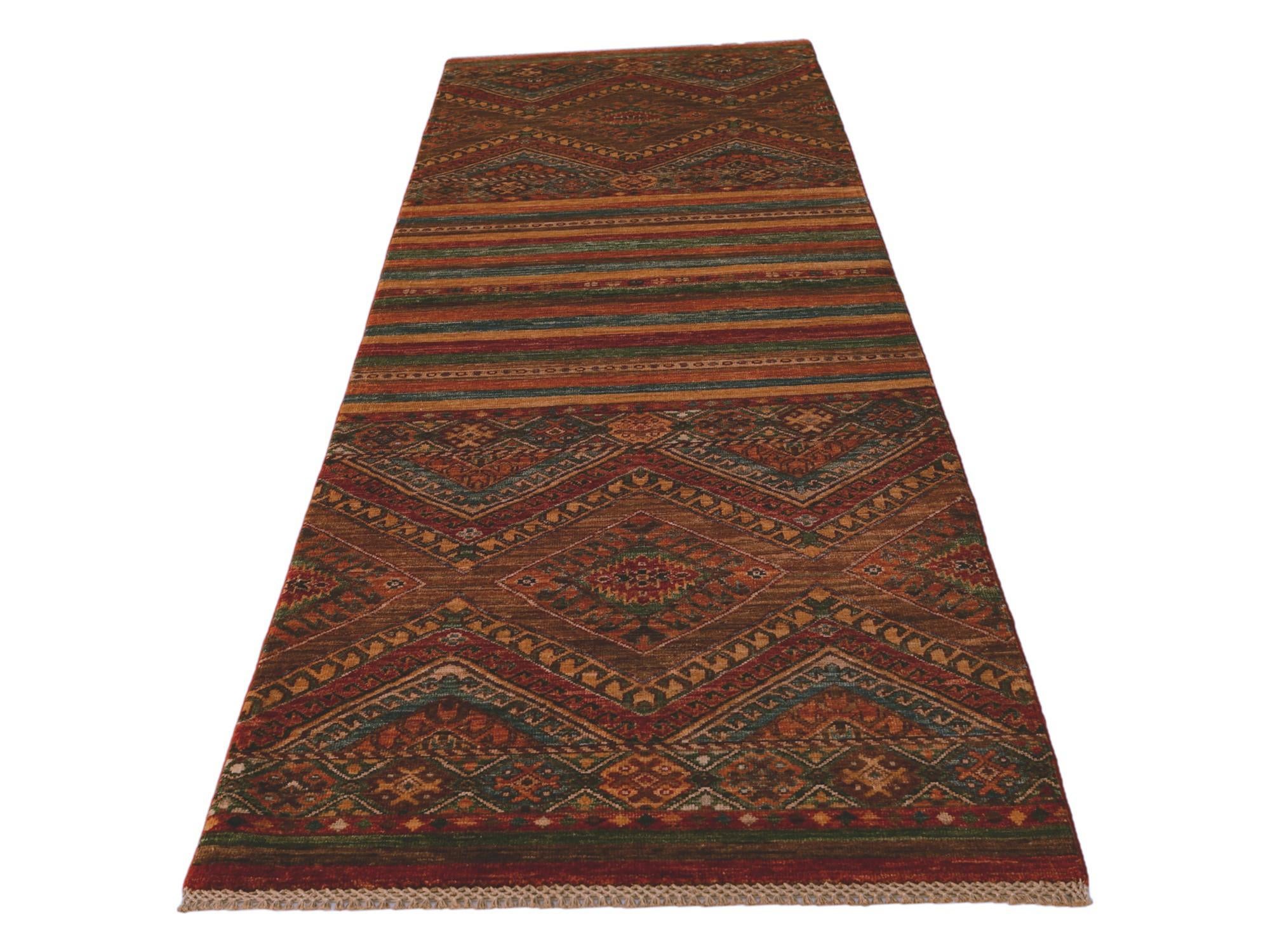 2' 10 x 8' 8 Hand Knotted Kazak Runner Rug