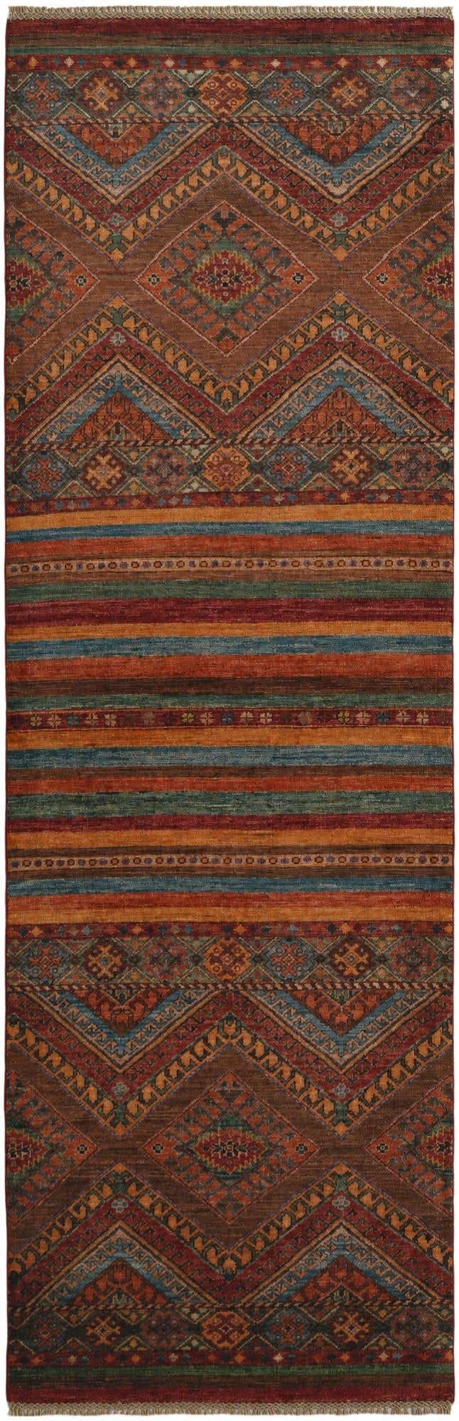 2' 10 x 8' 8 Hand Knotted Kazak Runner Rug