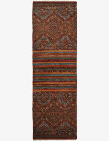2' 10 x 8' 8 Hand Knotted Kazak Runner Rug
