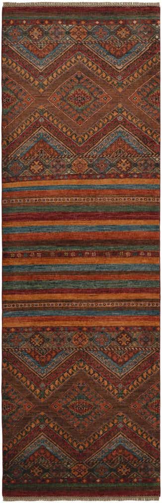 2' 10 x 8' 8 Hand Knotted Kazak Runner Rug
