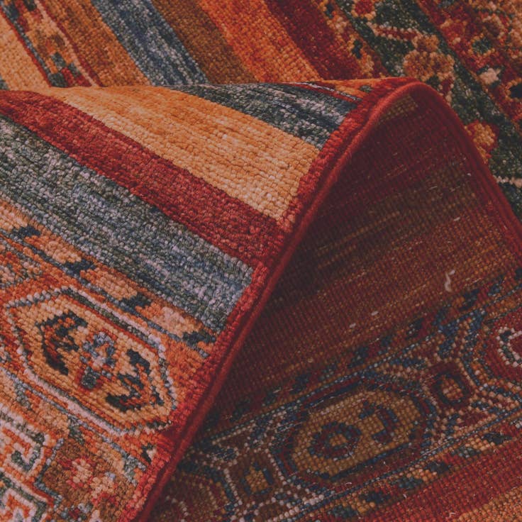 Detail image of 2' 6 x 8' 6 Hand Knotted Kazak Runner Rug