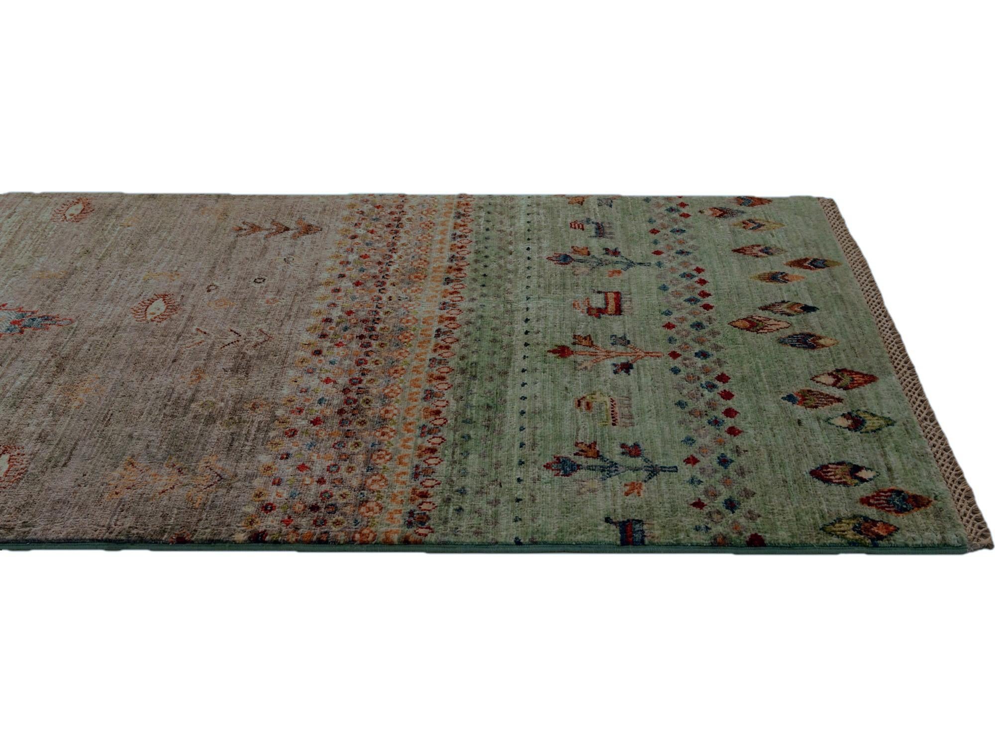 2' 8 x 8' 3 Hand Knotted Kazak Runner Rug