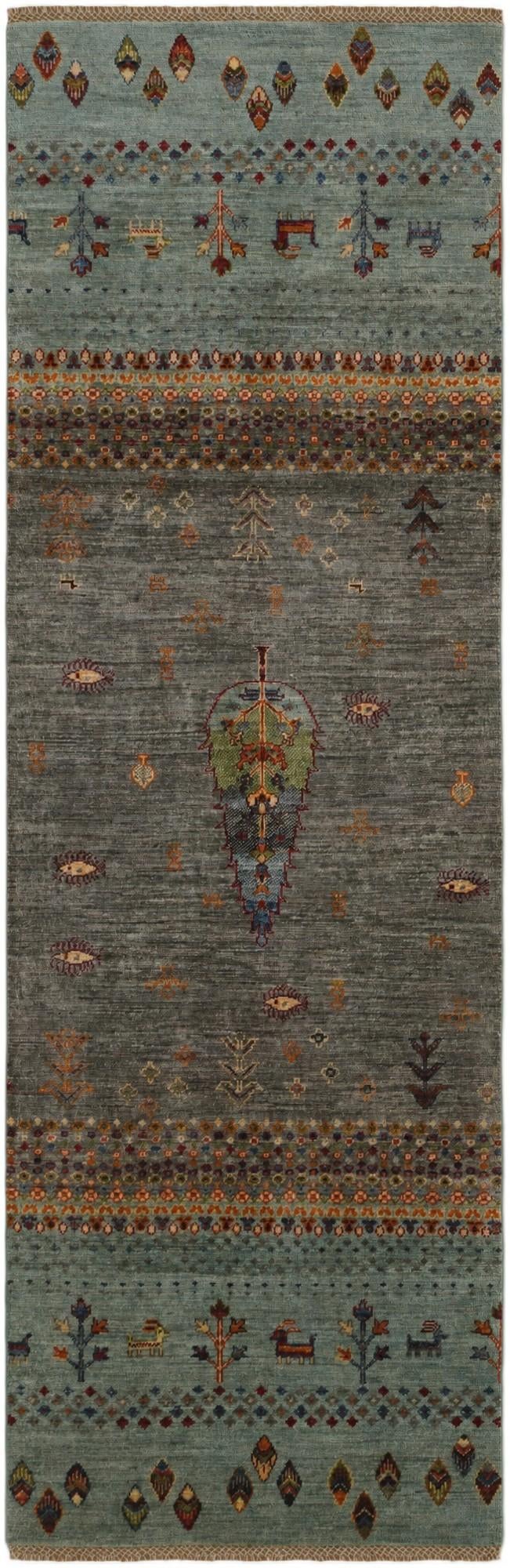 2' 8 x 8' 3 Hand Knotted Kazak Runner Rug