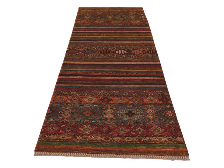 Detail image of 2' 9 x 8' 4 Hand Knotted Kazak Runner Rug