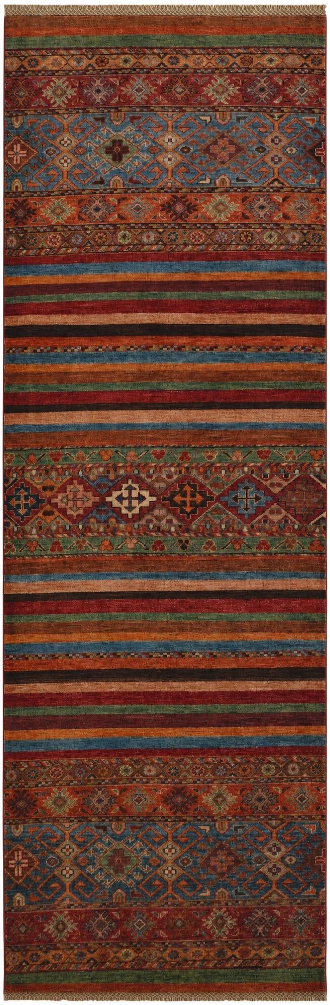 2' 9 x 8' 4 Hand Knotted Kazak Runner Rug