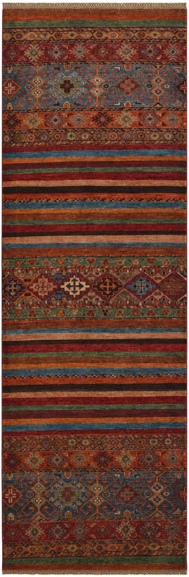 2' 9 x 8' 4 Hand Knotted Kazak Runner Rug