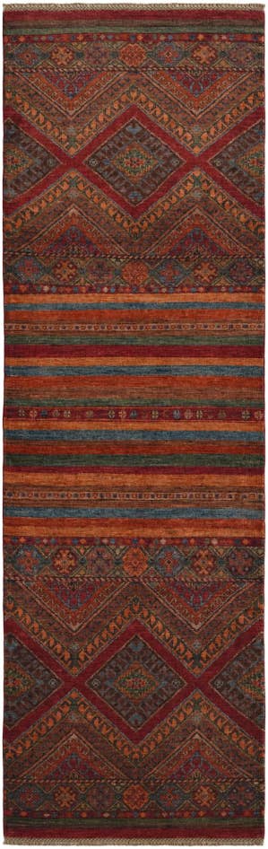 Detailansicht von 80cm x 260cm Handgeknüpft Kazak Läufer Teppich