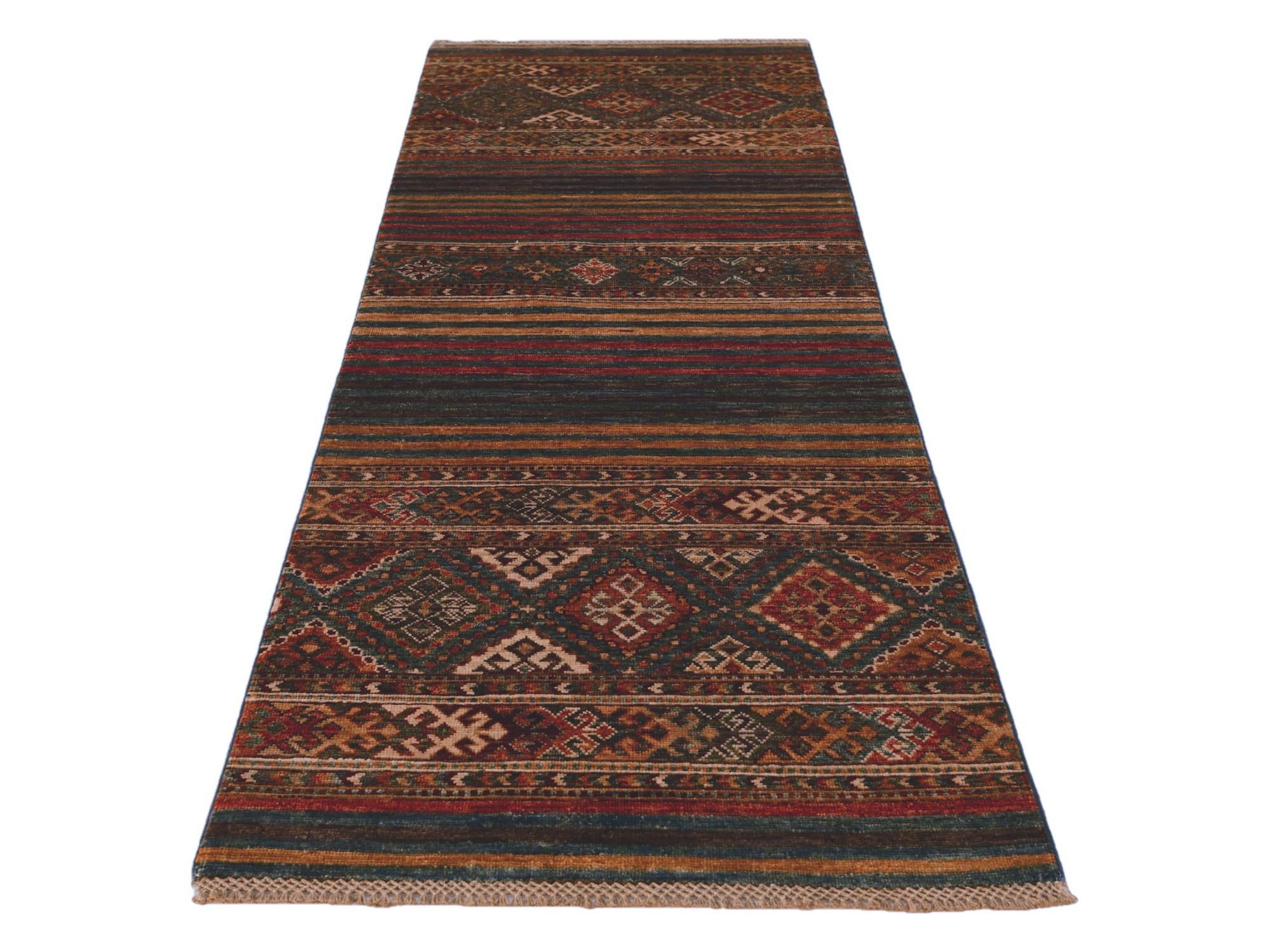 2' 5 x 6' 9 Hand Knotted Kazak Runner Rug