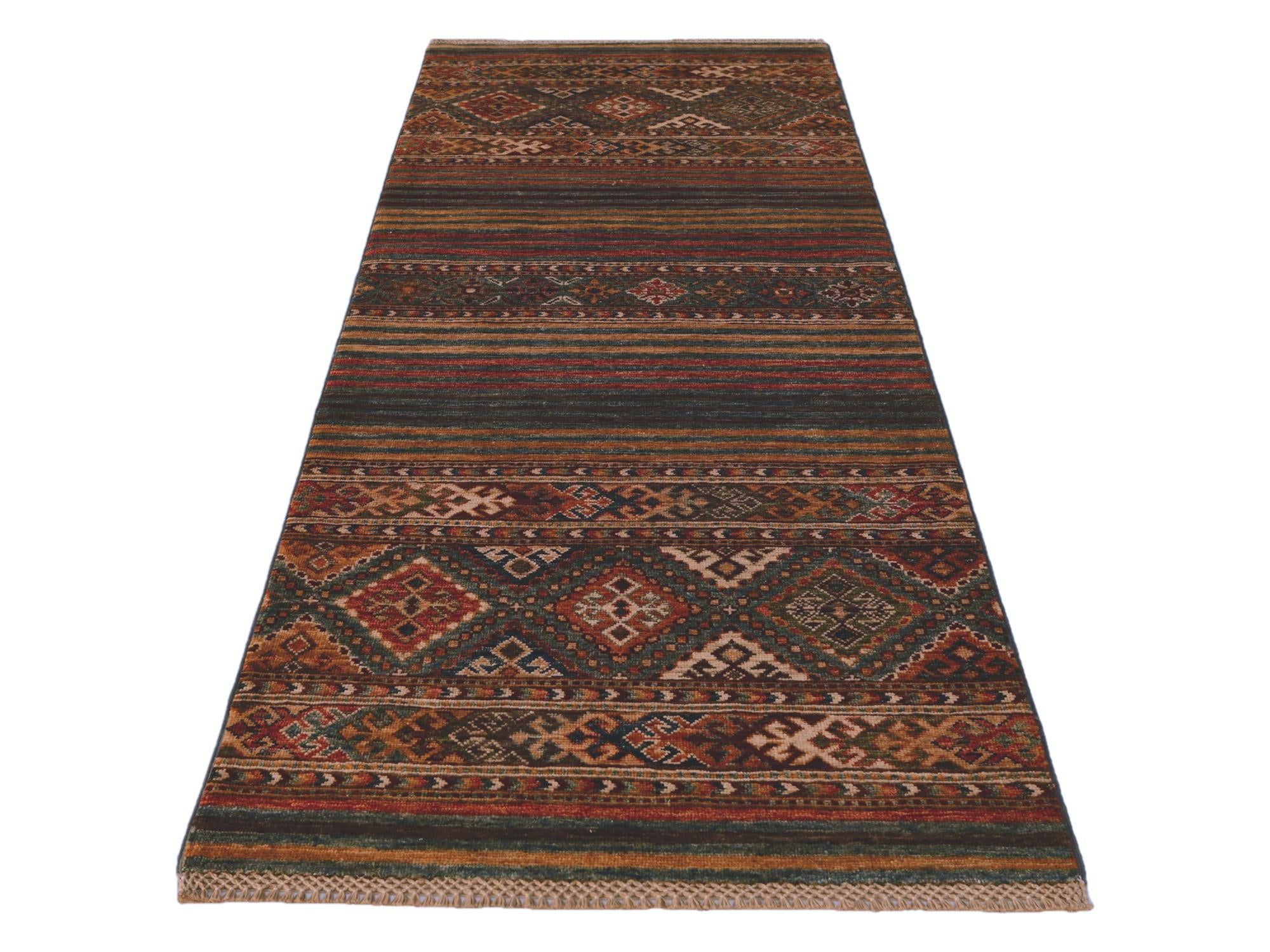 2' 7 x 6' 10 Hand Knotted Kazak Runner Rug