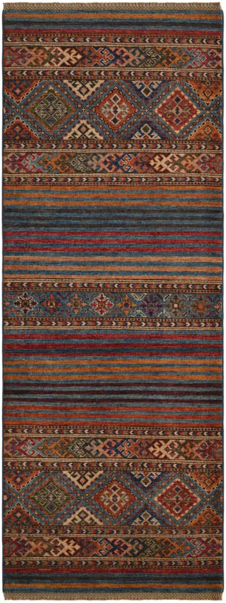2' 7 x 6' 10 Hand Knotted Kazak Runner Rug