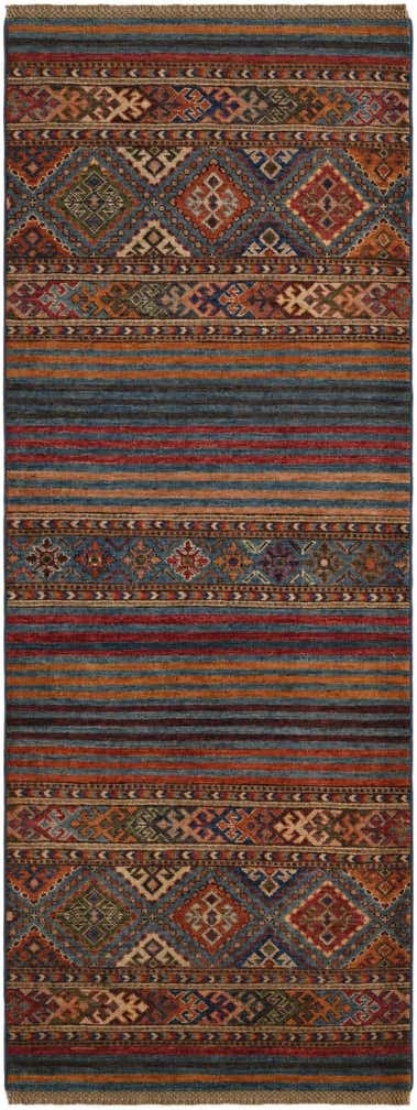 2' 7 x 6' 10 Hand Knotted Kazak Runner Rug