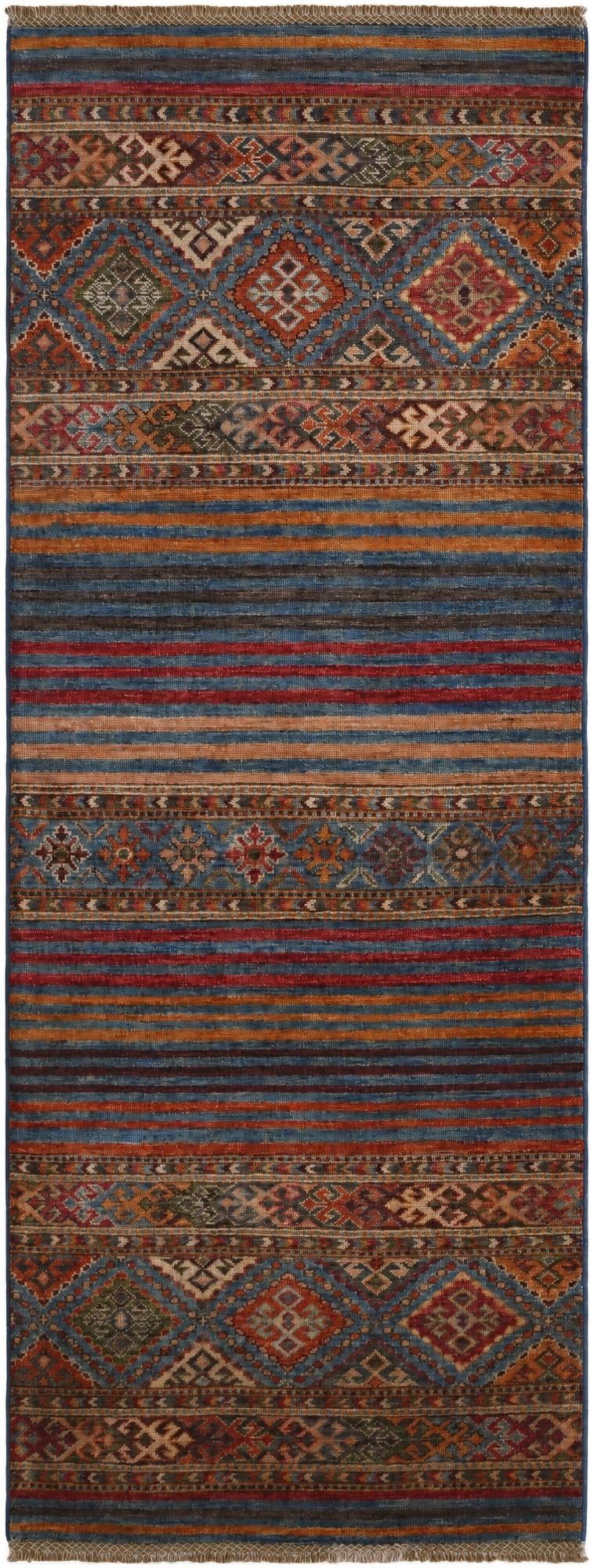 2' 7 x 6' 8 Hand Knotted Kazak Runner Rug