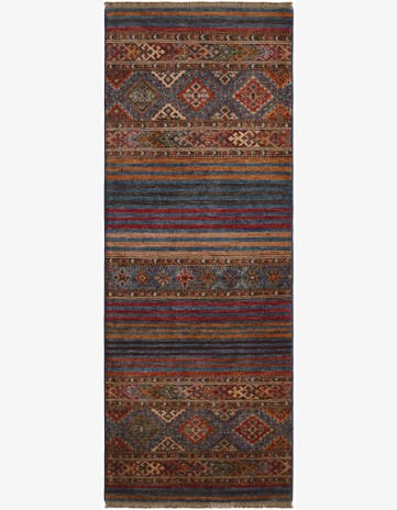 2' 7 x 6' 8 Hand Knotted Kazak Runner Rug