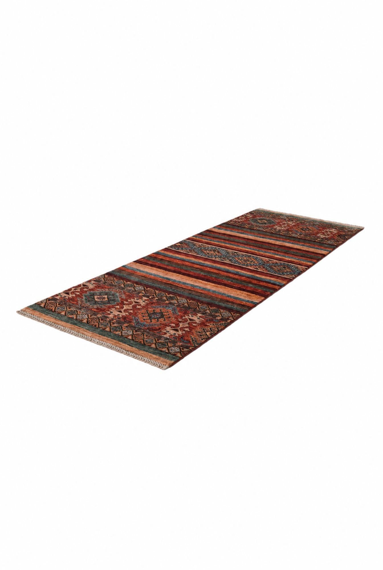 2' 7 x 6' 11 Hand Knotted Kazak Runner Rug