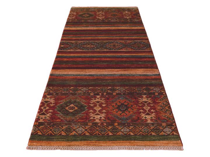 2' 7 x 6' 11 Hand Knotted Kazak Runner Rug