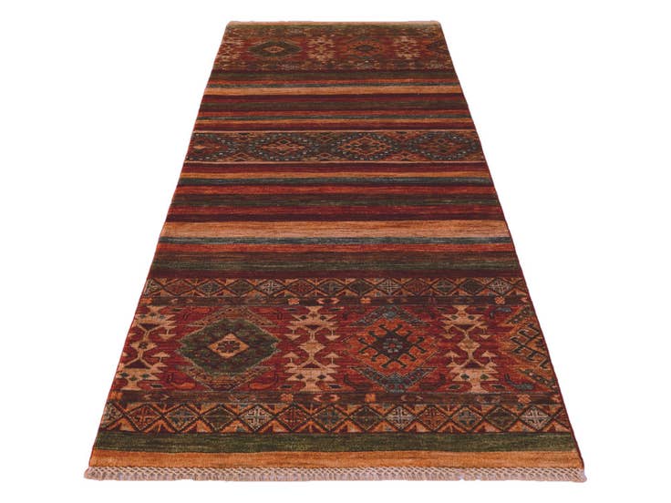 Detail image of 2' 7 x 6' 11 Hand Knotted Kazak Runner Rug
