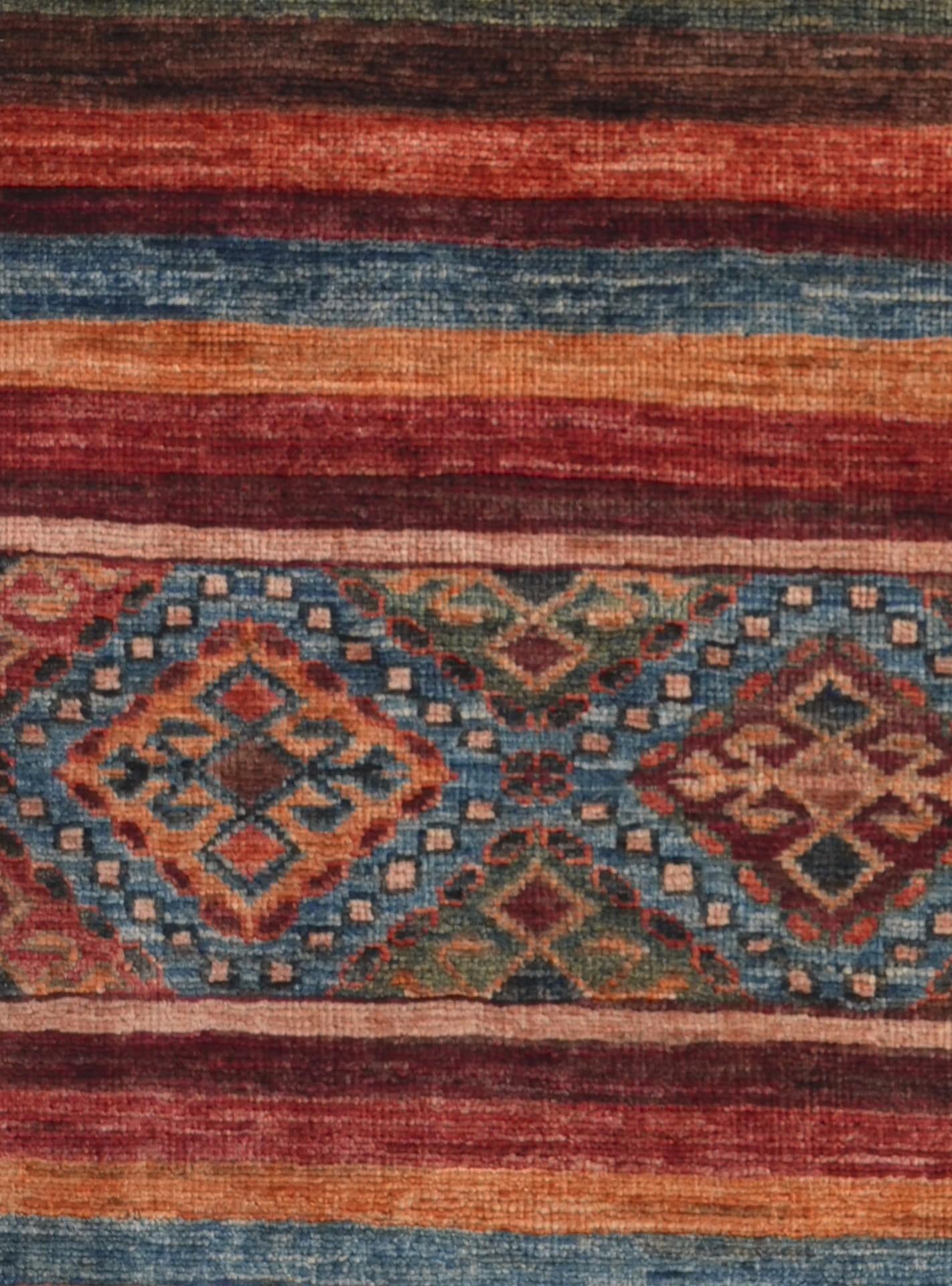 2' 7 x 6' 11 Hand Knotted Kazak Runner Rug