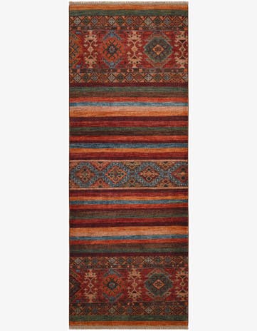 2' 7 x 6' 11 Hand Knotted Kazak Runner Rug