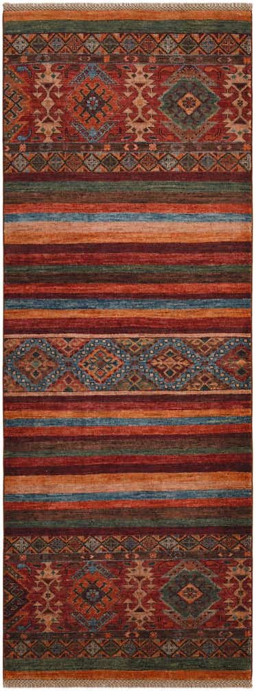 2' 7 x 6' 11 Hand Knotted Kazak Runner Rug
