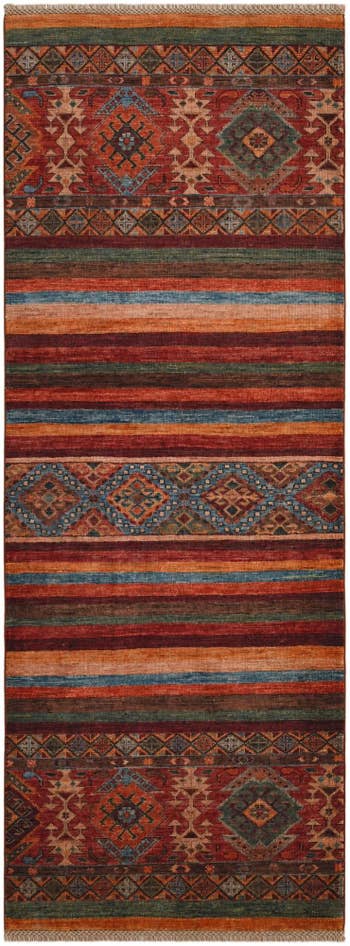 Detail image of 2' 7 x 6' 11 Hand Knotted Kazak Runner Rug