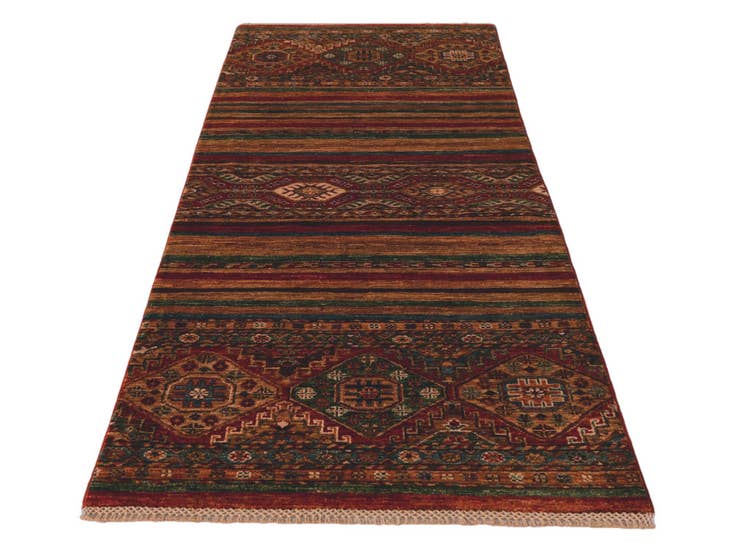 Detail image of 2' 7 x 6' 8 Hand Knotted Kazak Runner Rug