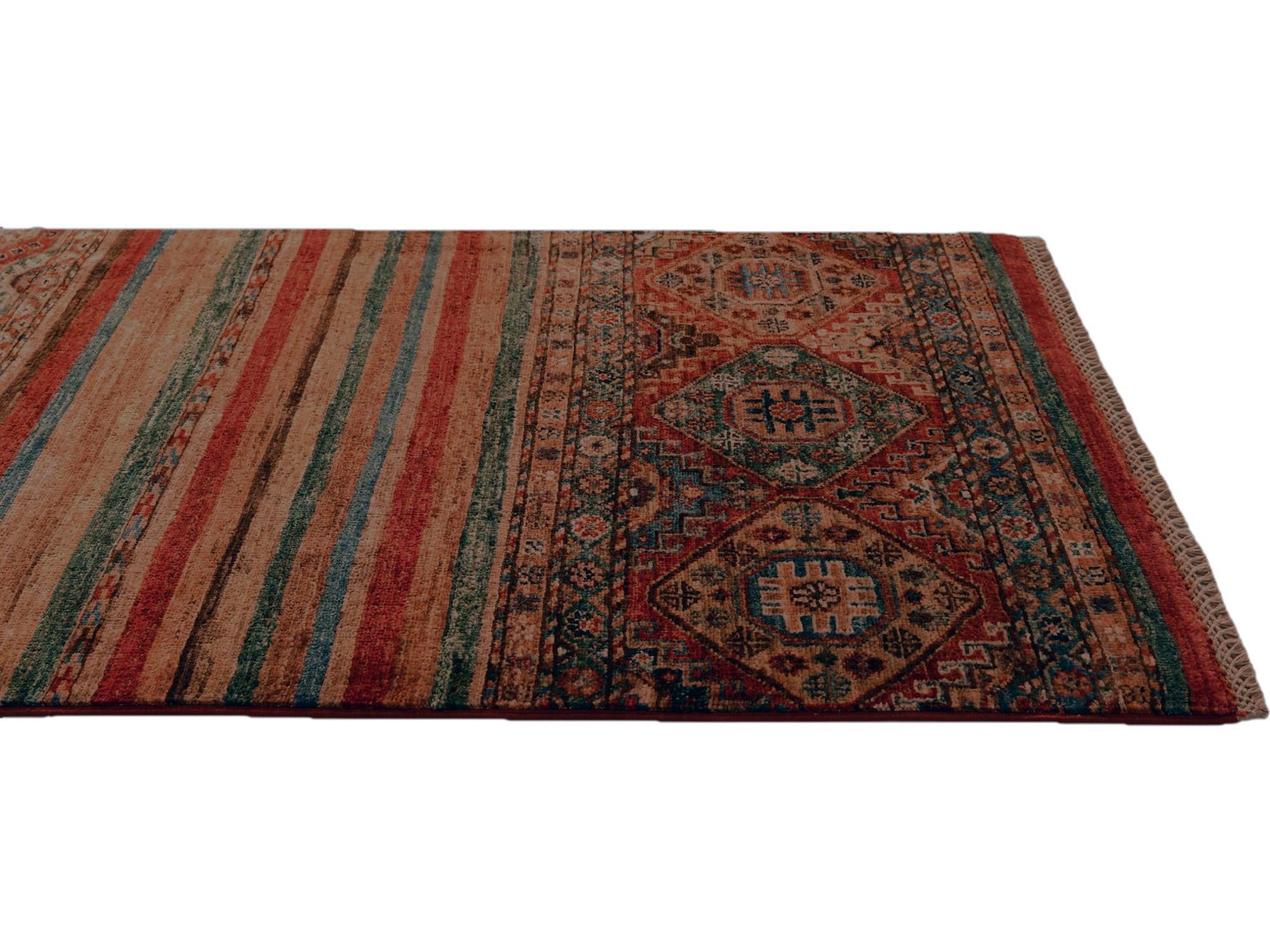 2' 7 x 6' 8 Hand Knotted Kazak Runner Rug