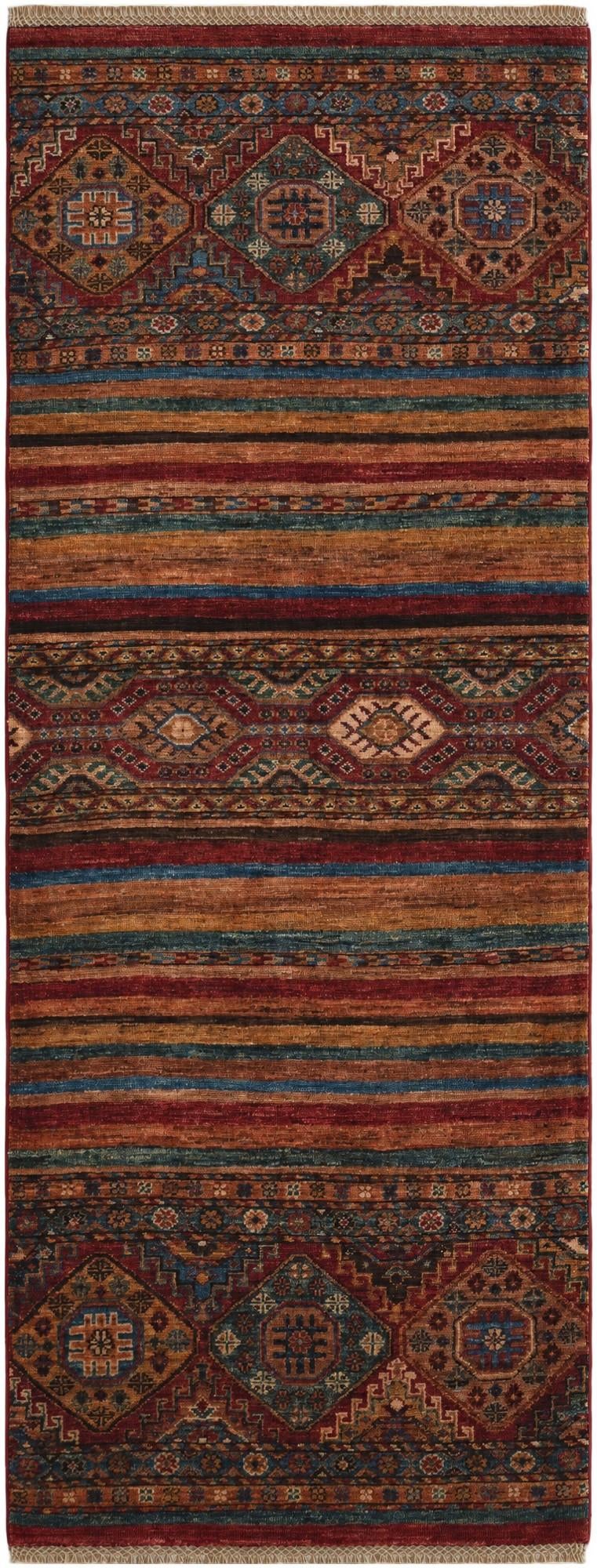 2' 7 x 6' 8 Hand Knotted Kazak Runner Rug