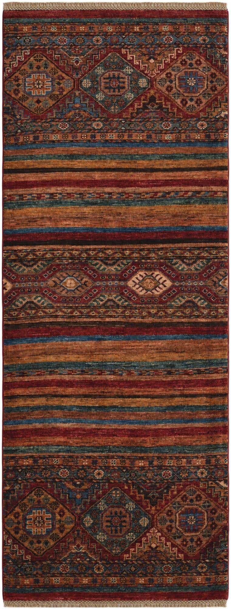 2' 7 x 6' 8 Hand Knotted Kazak Runner Rug