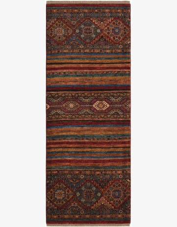 2' 7 x 6' 8 Hand Knotted Kazak Runner Rug